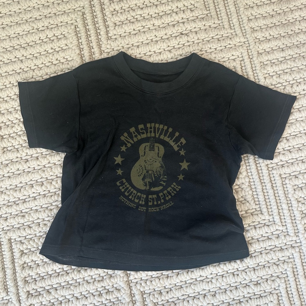 Brandy Melville NEVER WORN Black Nashville Graphic Tee